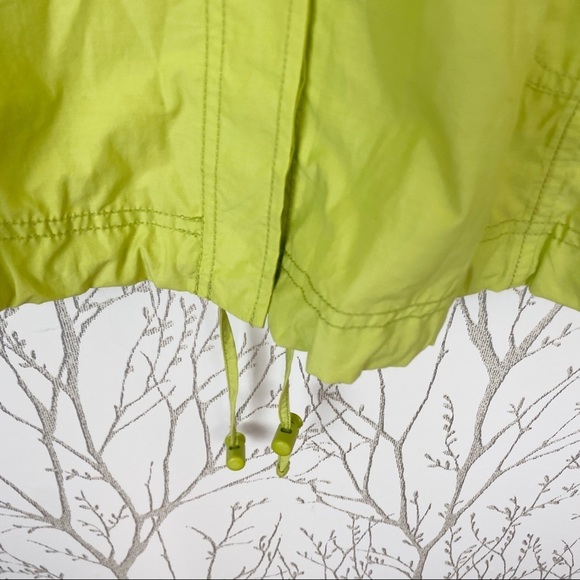 EILEEN FISHER Button-Down Neon Green Rain Jacket L - Picture 7 of 13